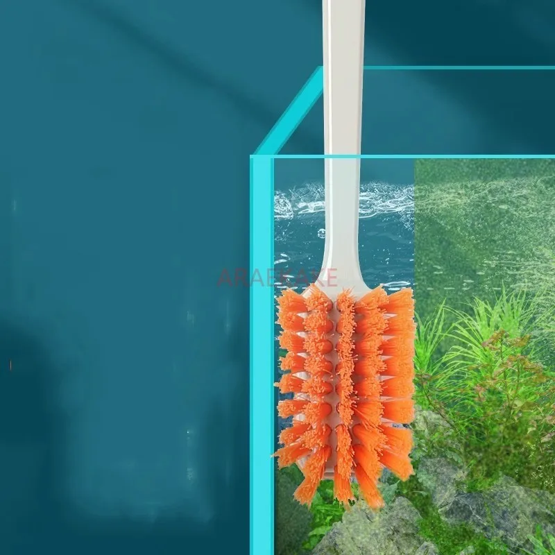 Fish tank brush, cleaning brush, no dead corners, cleaning inner wall tools, tank brush, algae removal tool, aquarium specific