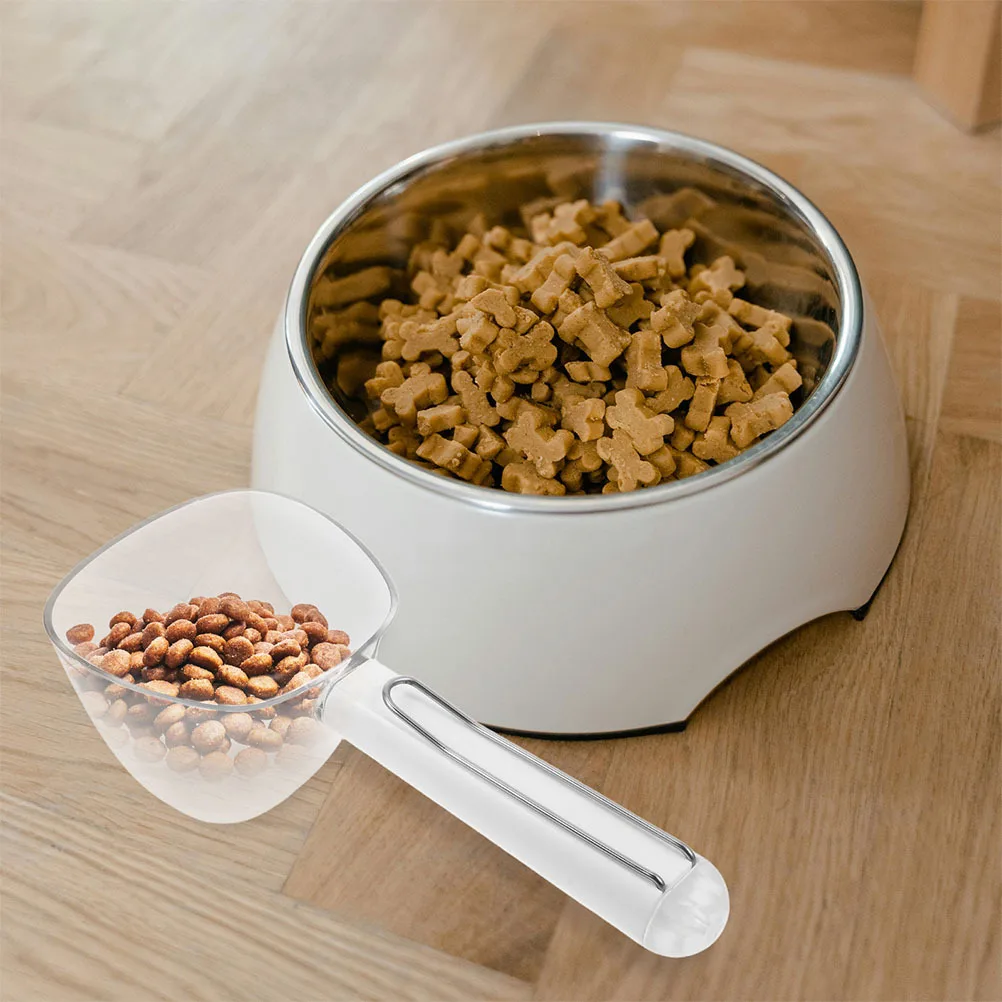 

2Pcs Pet Food Scoop Reinforced Handle Accurate Measurement Stainless Steel Seal Clip for Dog Cat Food Portioning Portable