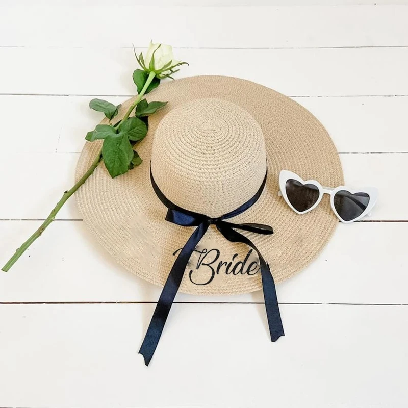 Bride to Be bridesmaid maid of honor Bikini Veil Sunglasses hat beach pool summer Wedding Honeymoon travel Bridal Shower gift