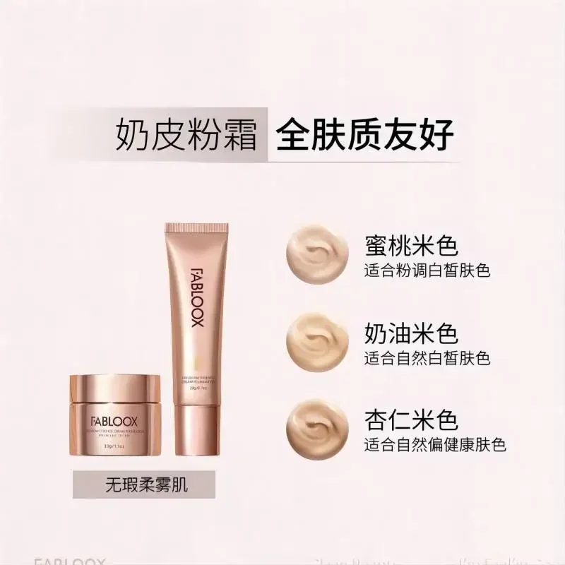 Fabloox Face Make Up Foundation Cream Full Coverage Matte Concealer Korea Creamy Skin Oil Control Brighten Long-lasting Cosmetic