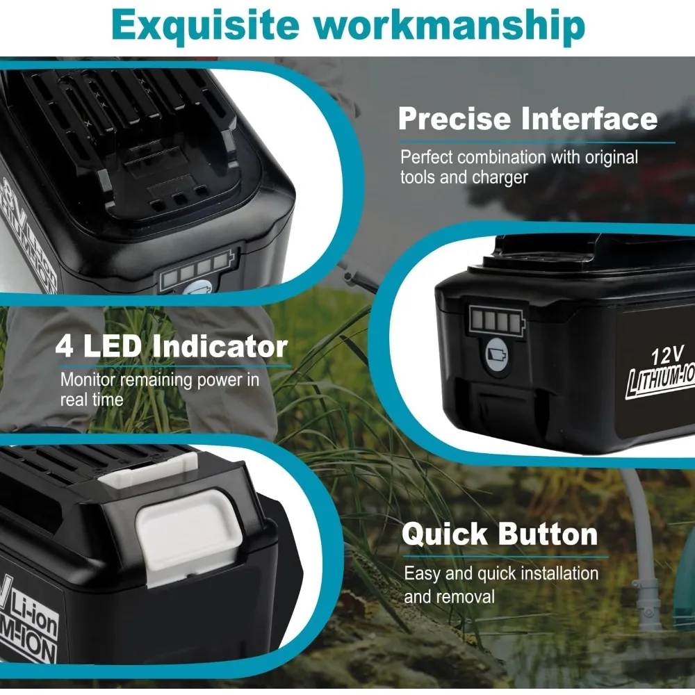 12 فولت بطارية ليثيوم 6Ah بطارية قابلة للشحن لماكيتا الحفر الكهربائية L1016 BL1021B BL1041B أدوات كهربائية بطاريات بديلة