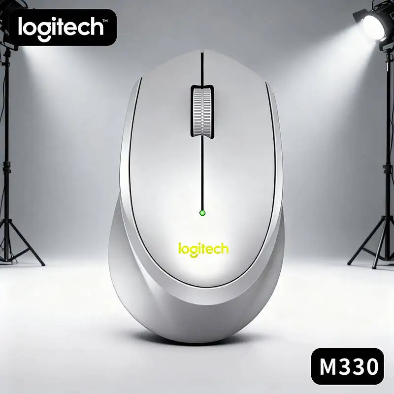 

Logitech M330 Silent Plus Wireless Optical Mouse Comfortable Shape Long Battery Life for Computer Work