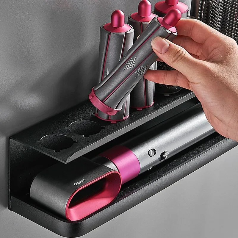 Wall-montado cabelo encrespador armazenamento Rack, adequado para Dyson Airwrap banheiro prateleira necessária, cabelo Cuidados Tool Holder