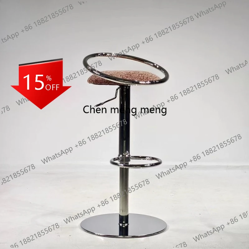 

Q181 Swivel Luxury Barstools Reception Desks Acrylic Nordic Bedroom Bar Chairs Minimalist Ergonomic Banqueta Garden Furniture Se