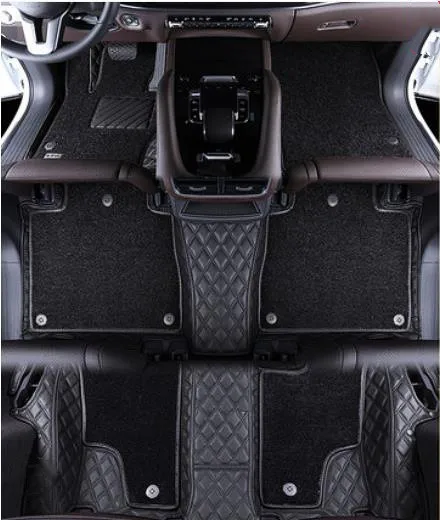 

Custom special car floor mats for Mercedes Benz GL 350 400 450 500 550 X166 2016-2013 7 seats waterproof double layers carpets