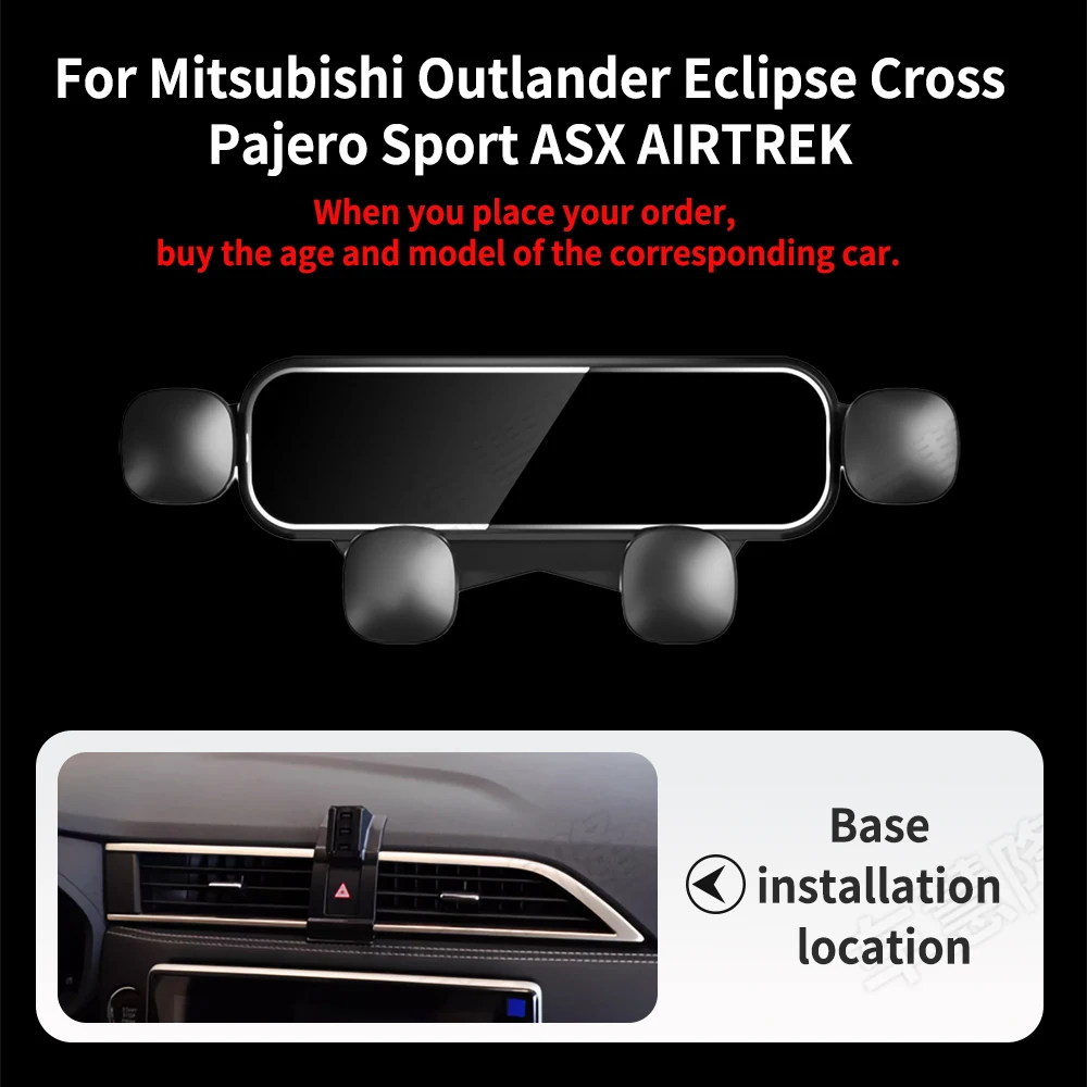 

Mini Car Phone Holder For Mitsubishi Outlander Eclipse Cross Pajero Sport ASX AIRTREK Outlet Clip Rotatable Support Accessories