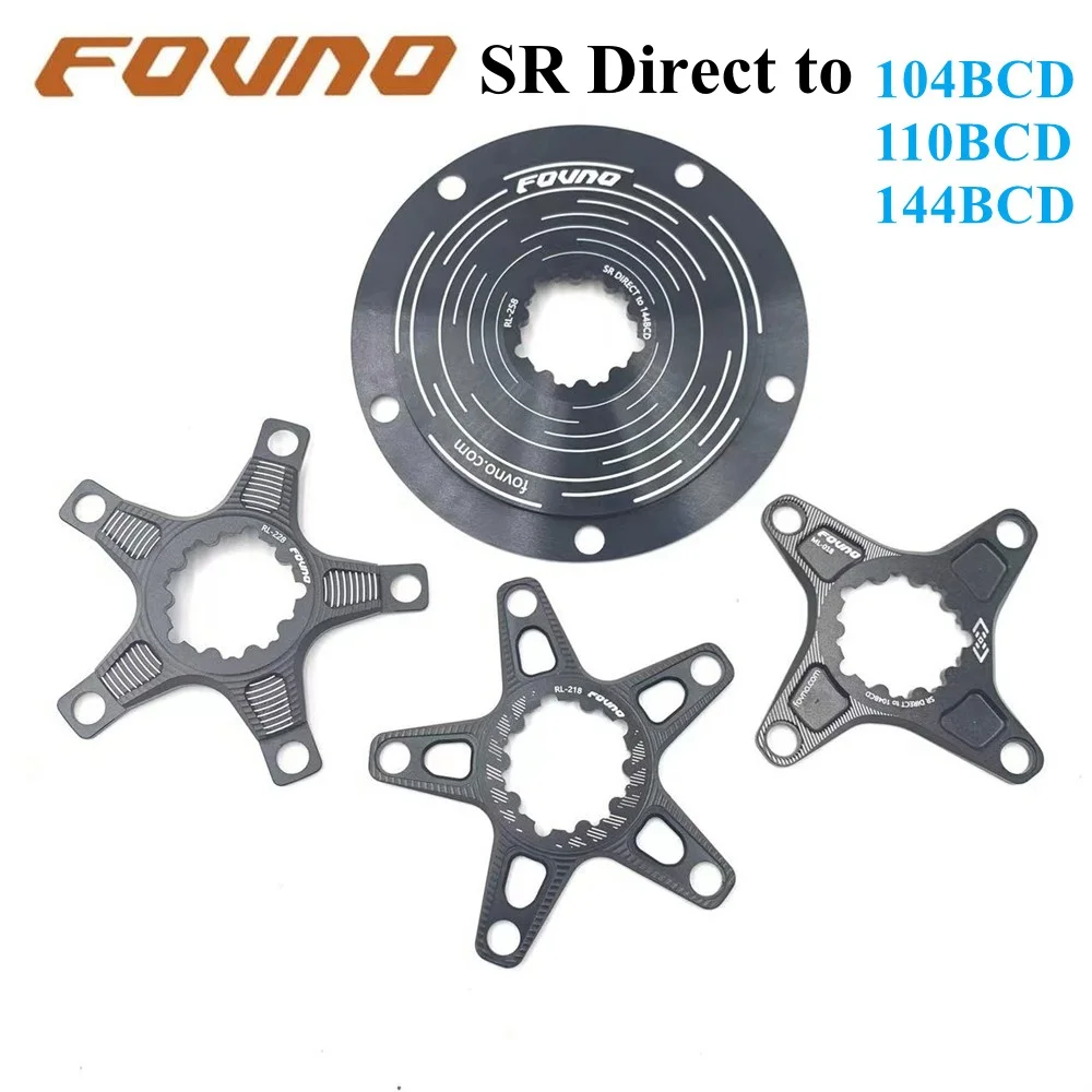 FOVNO Chainring Adapter Spider Converter for SR Direct Mount to 104BCD 110BCD 144BCD 4/5 Claw Chainring