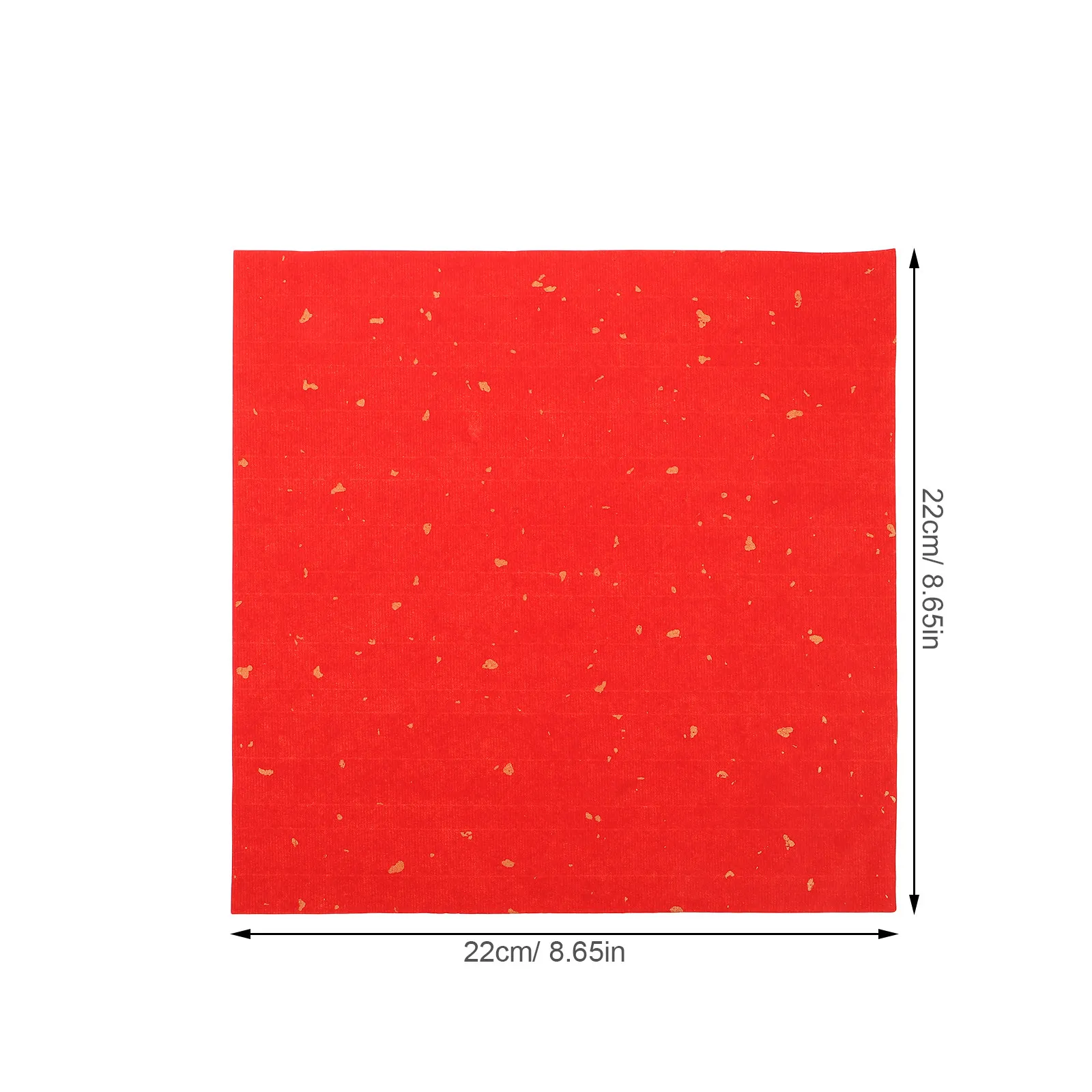 60Pcs Chinese Red Xuan Paper 22x22cm Square Calligraphy Practice Sheets for Spring Festival Couplets Fu Character Paper Window