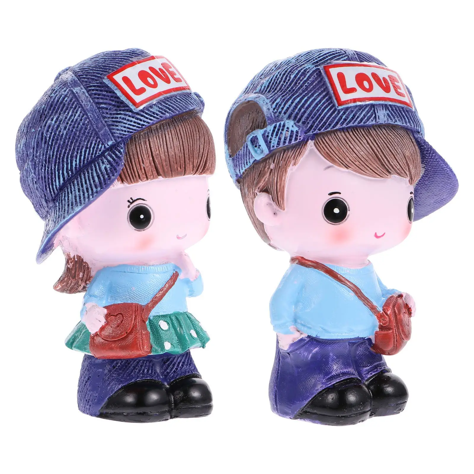 

2Pcs Cute Couple Adornment Romantic Wedding Anniversary Gift Ideal Car Home Office Desk Decor Valentines Present
