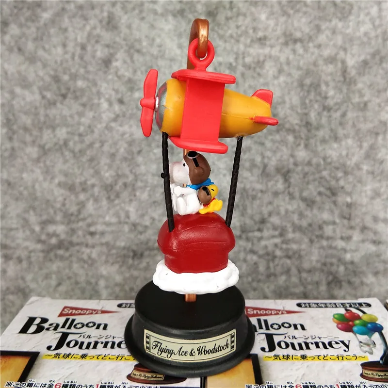 

Коллекционные фигурки RE-MENT Snoopys: Серия «Полет на воздушном шаре», игрушки в слепых коробках, настольные украшения, подарки на день рождения для детей