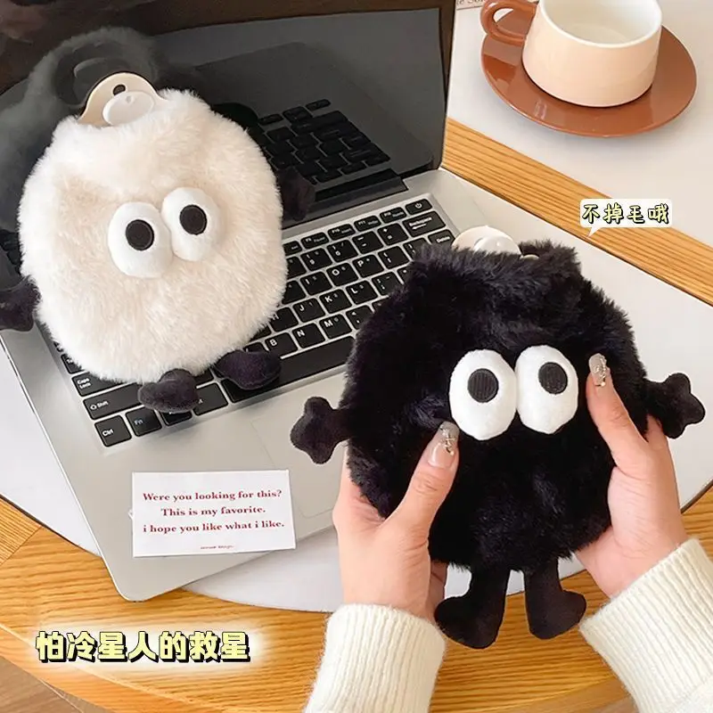 

Cartoon Cute Coal Ball Water Injection Hot Water Bag Winter Women'S Small Warm Hand Treasure Warm Belly Mini Pvc Warm Water Bag