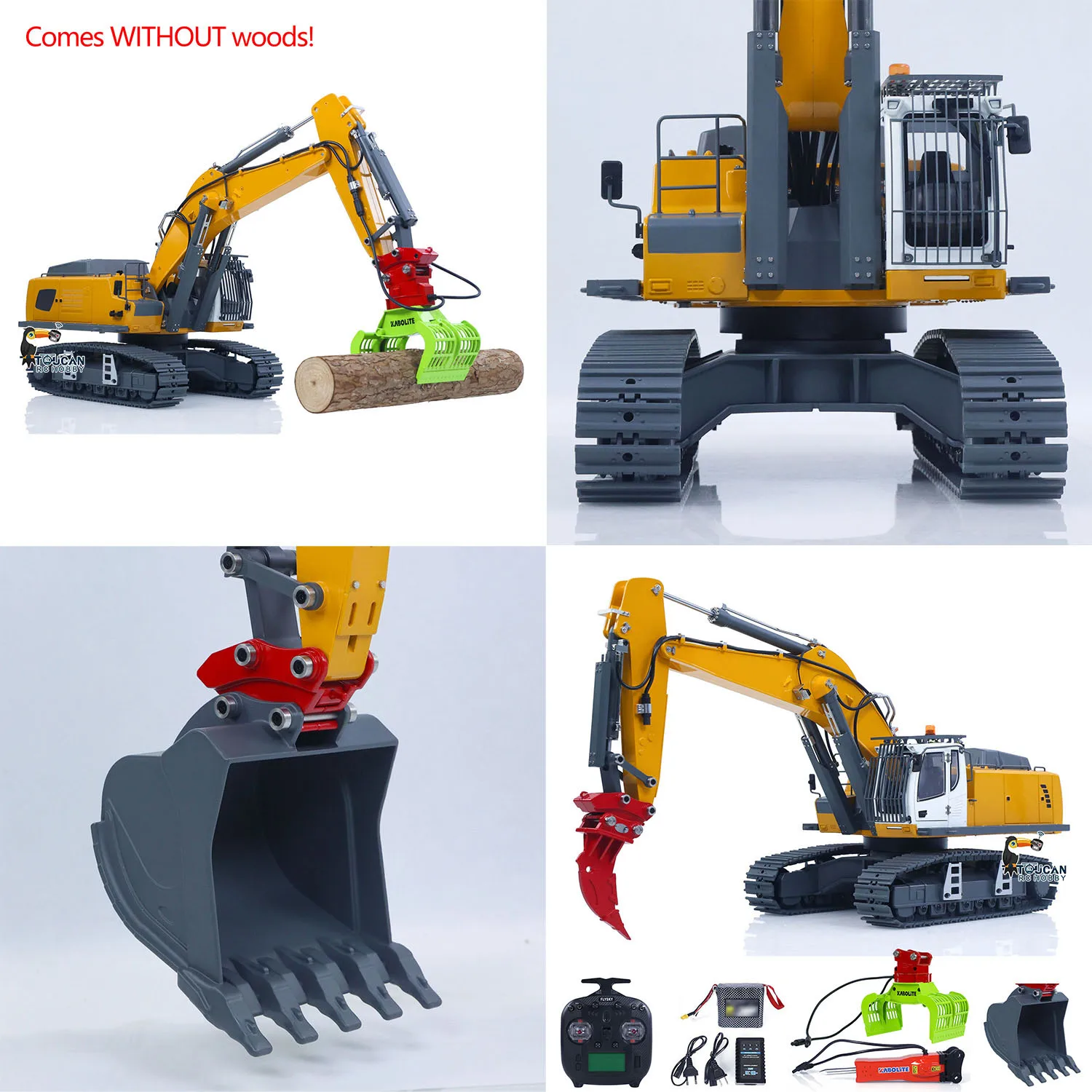 

US Stock KABOLITE 1/18 Hydraulic K962 100S RC Excavator Radio Control Digger Truck With Claw Ripper Construction Car Machine Toy