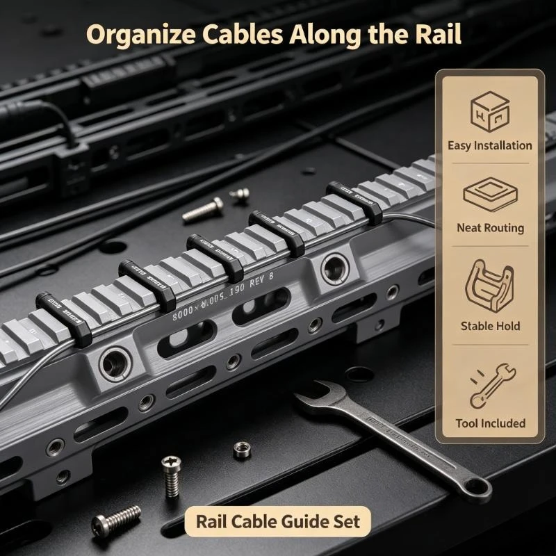 3 6 9Pcs Wire Guide System Rail Cover Achieves Cable Management For Tail Wire Fixing On Picatinny Rail Handguard Parts