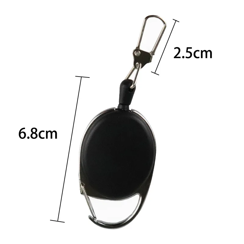 1-4pcs Retractable Key Chain Reel Badge Holder Fly Fishing Retractor with Quick Release Spring Clip Fishing Accessories