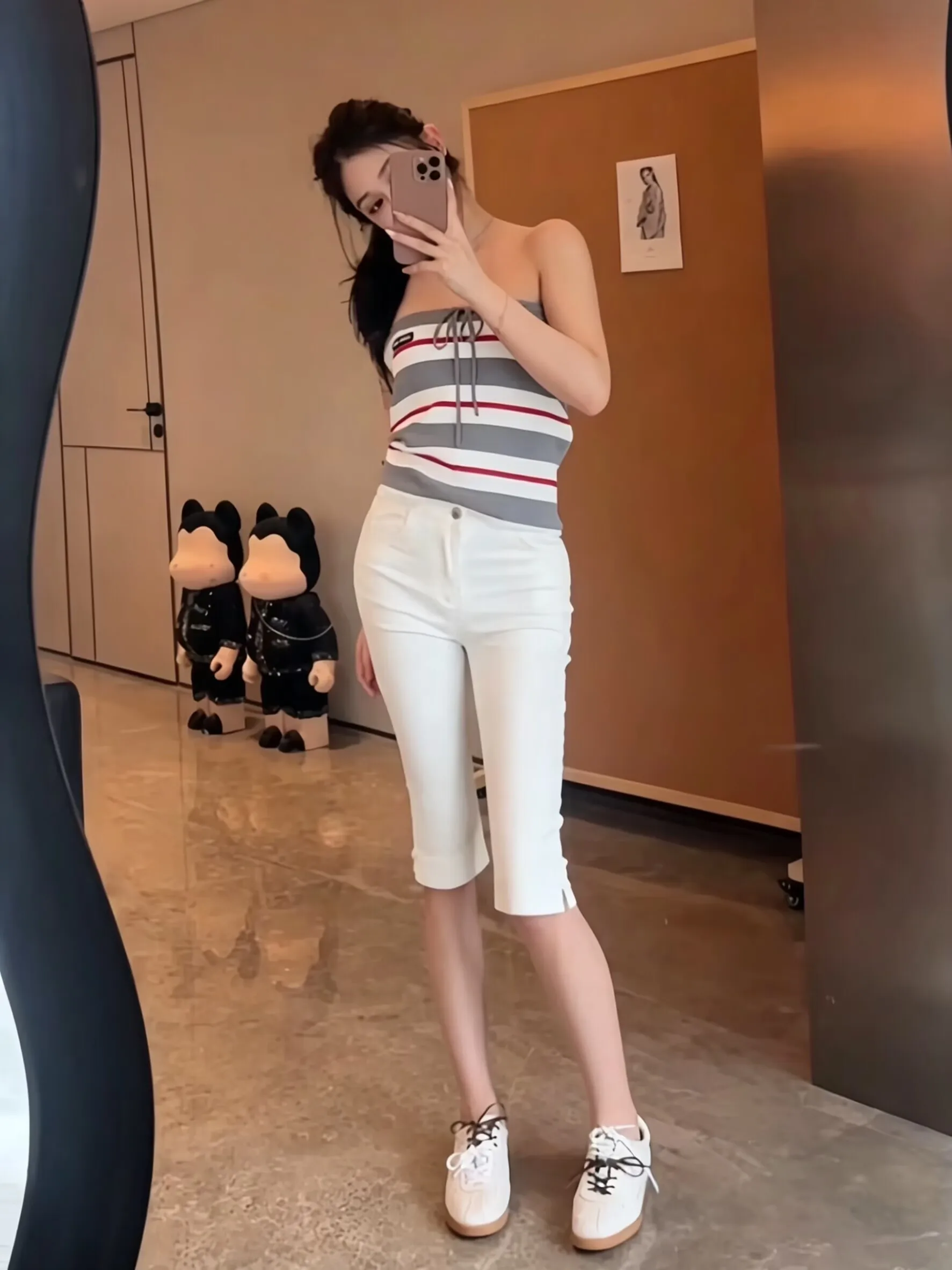 Capri Casual Slim Fit Denim Shorts High Waist Cotton Stretch Fabric Spring Fashion Split Seven-Point Ladies High Waist Jeans