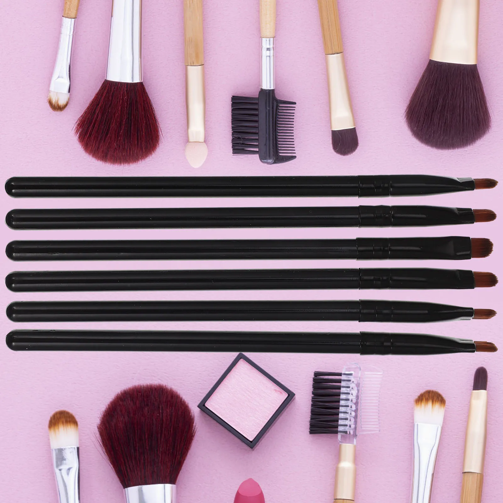 18 Uds pinceles de maquillaje sombra de ojos mezcla cara difuminado corrector cepillo de labios Artificial ojo