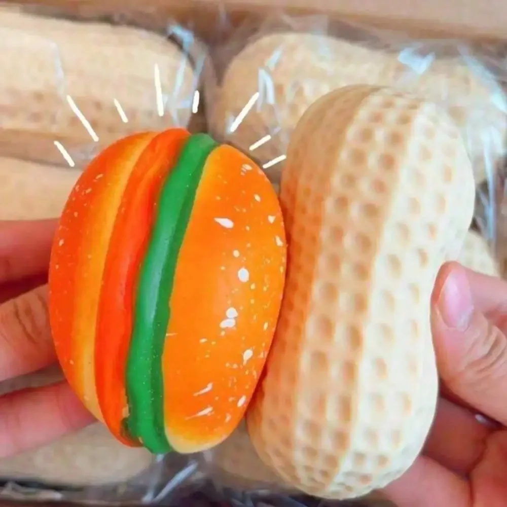 Juguete antiestrés de hamburguesa realista, juguete de apretar de comida de rebote lento, relleno para cestas de Pascua y calcetines de Navidad, recuerdos para fiestas de cumpleaños, Halloween y Acción de Gracias, juguete coleccionable de escritorio para niños, adolescentes y adultos