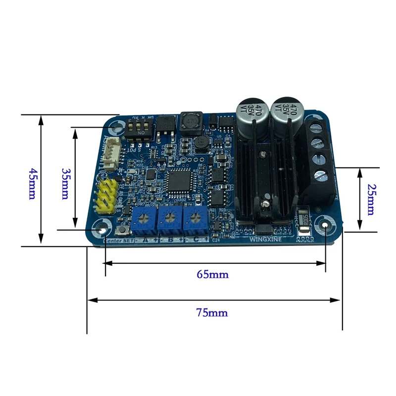 ASMF-MT1 Magnetische Kodierung, einkanalig, hohes Drehmoment, 500 Nm, Lenkgetriebe-Controller-Board, 12 V bis 24 V, Strombegrenzung, 10 A