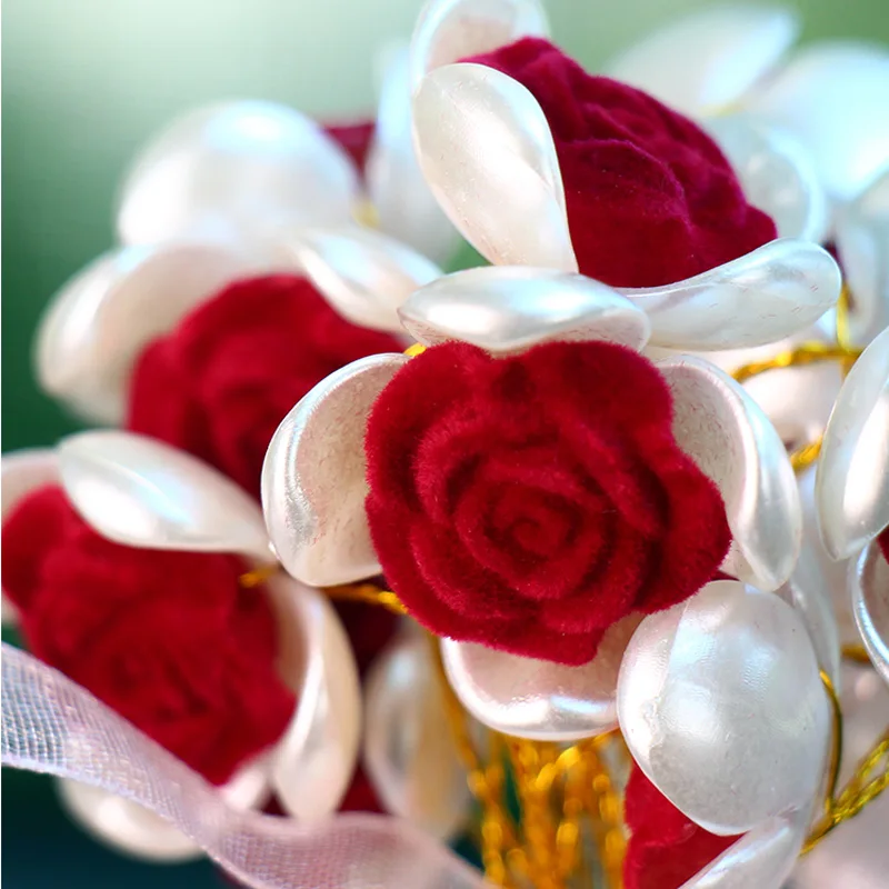 Cute Diamond Rose Flowers Car Center Console Ornaments Air Freshener Auto Dashboard Interior Decortion Crystal Perfume Stickers