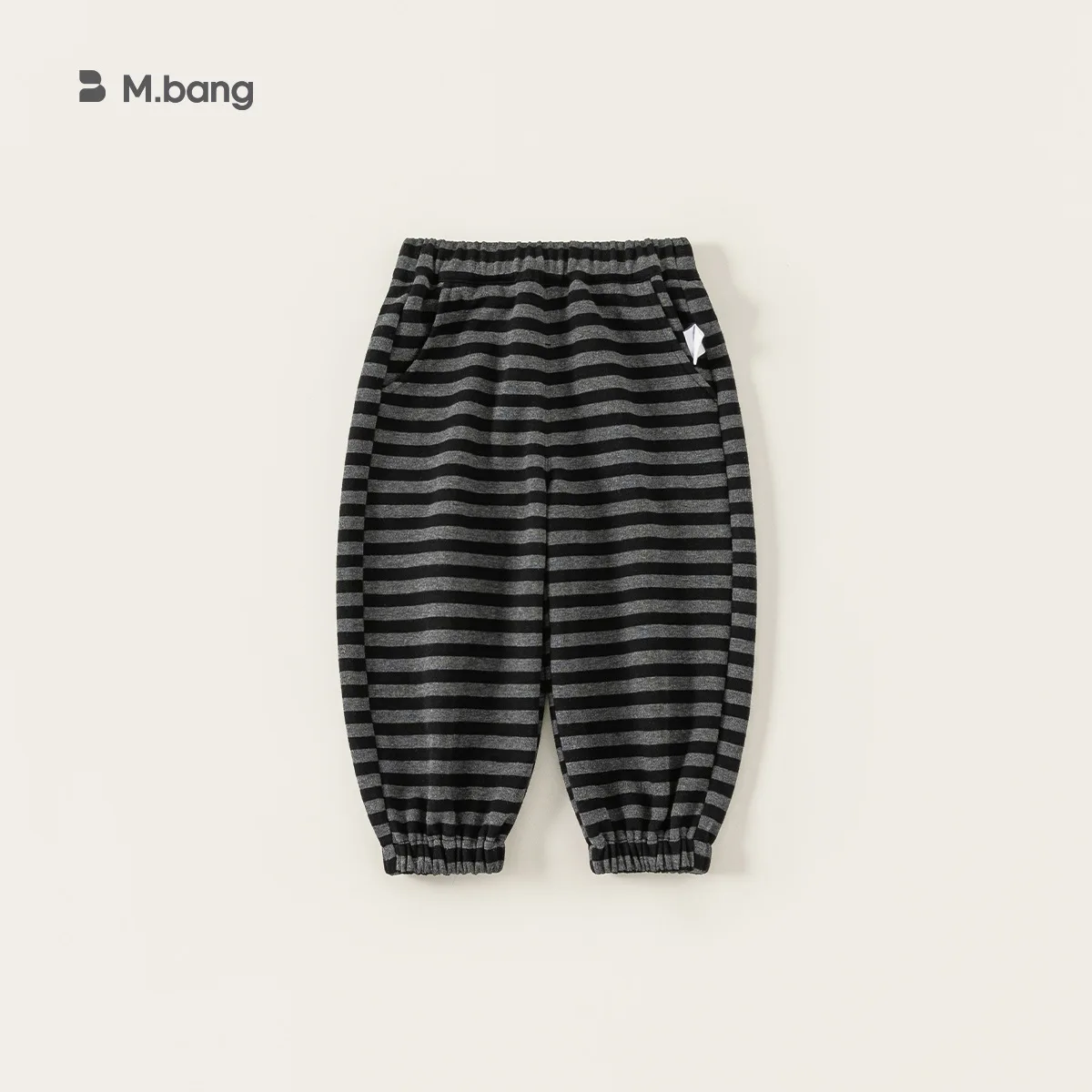 

UNITIM Toddler Boys Jogger Pant Striped Thicken Warm Kids Girls Harem Pant New Winter Versatile Elastic Waist Little Boys Pant