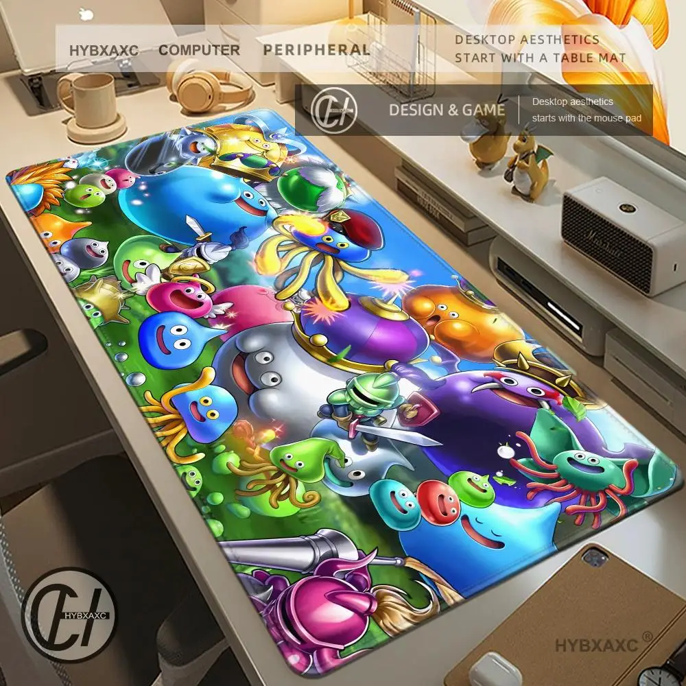 Cartoon Slime D-Dragon Q-Quest Children Large XXL Mouse Pad Anti-Slip Rubber Edge Lock Thickened Laptop Gaming Desk Mat HYBXAXC