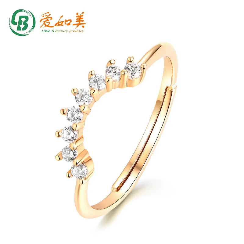 

Персонализированные, легкие роскошные, модные и элегантные ювелирные изделия, 18-каратное золото, платиновое посеребренное 7-слойное золотое кольцо PT950 для женщин