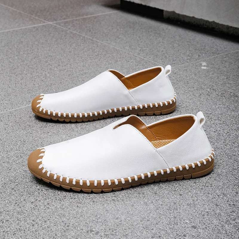 

Plus Size Men's Leather Shoes Simple Oxford Sole Casual Shoes Comfortable Soft Sole Lightweight Non-Slip Loafers 2026
