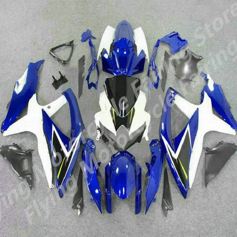 TOP Motorcycle Fairings Kit for G S XR600 750 K8 2008 2009 2010 G S X-R 600 G S X-R 750 08 09 10 Injection Bodywork blue white