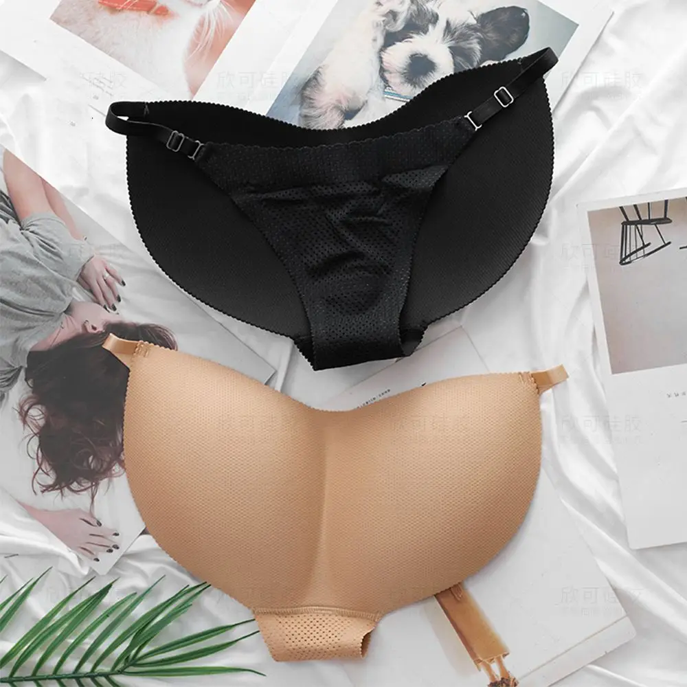 3D Push Up Women Sponge Padded Panties Butt Lifter Trójwymiarowe pośladki Fake Ass Brief Butt Hip Enhancer G-string Seamless
