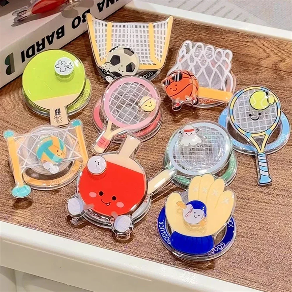 

Korean Cute Rotatable Table Tennis Badminton for Magsafe Holder Magnetic Phone Grip Tok for IPhone Samsung Universal Socket Pop