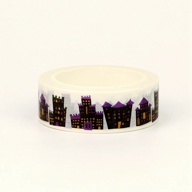 NEW 1PC 10M Deco Cute Haunted Houses Halloween Washi Tape for DIY Craft Scrapbooking Journaling Adhesive Masking Tape Stationery