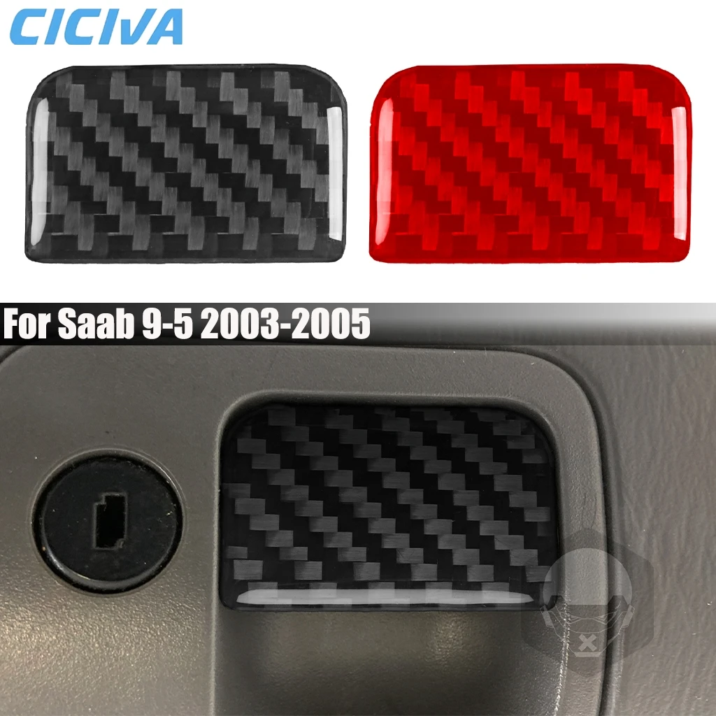 

Carbon Fiber Car Accessories Dashboard Glove Storage Handle Modified Cover Sticker Interior Trim For Saab 9-5 2003 2004 2005