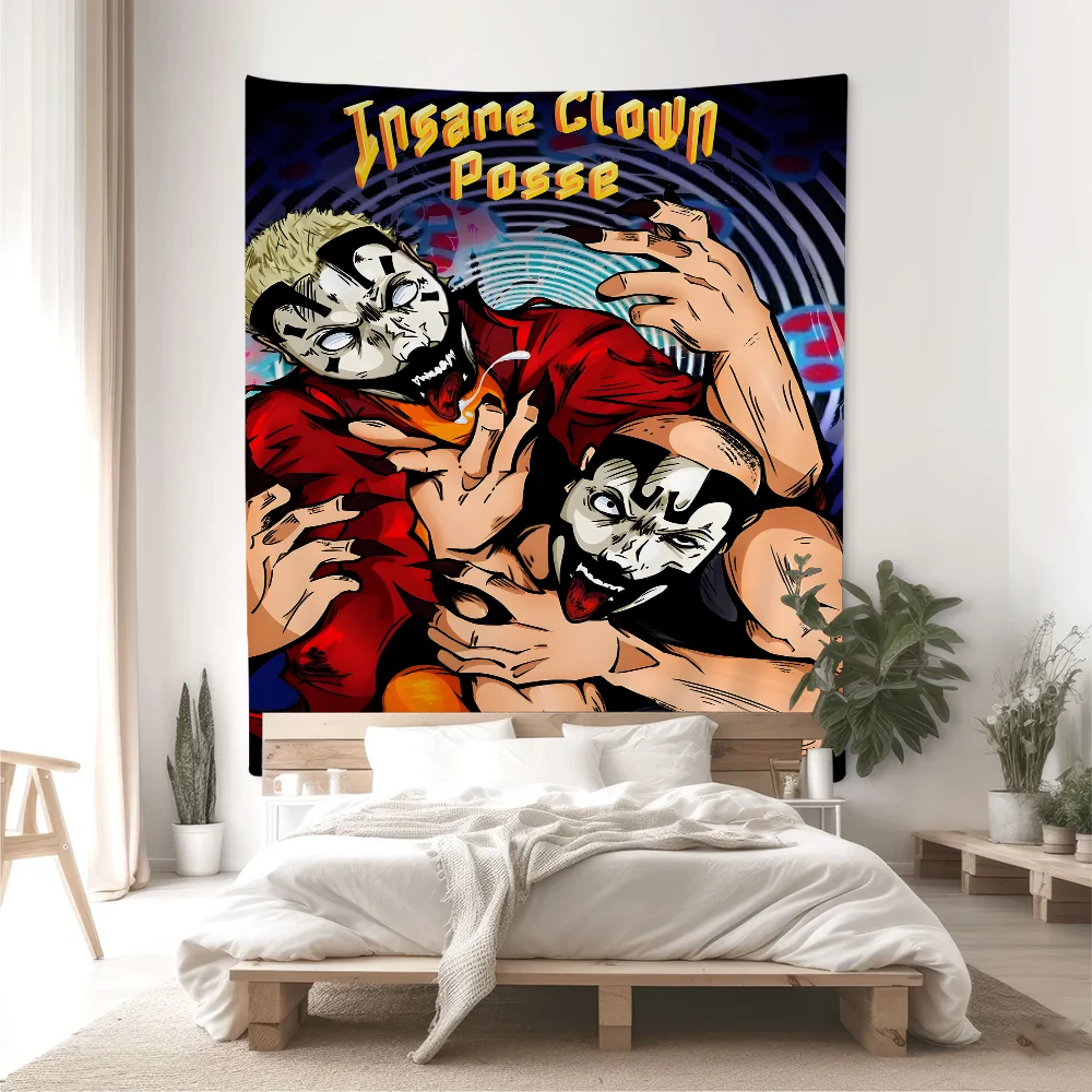 مجنون مهرج بوسي معلقة نسيج البوهيمي معلقة التارو الهبي جدار السجاد النوم نسيج اليابانية