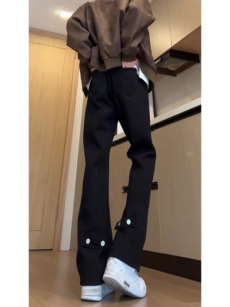 

American Vibe Men's Autumn Winter High Waist Straight Leg Jeans Slimming Tapered Cotton Polyester Blend Wear Resistant