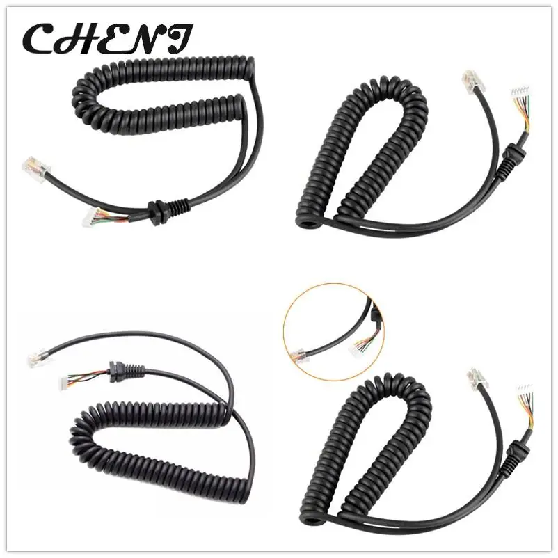 For YAESU MH-48A Replacement Mic Cables Cord Wire For Car Radio Talkie Walkie Telephone Spring Line Car Hand Speaker Microphone