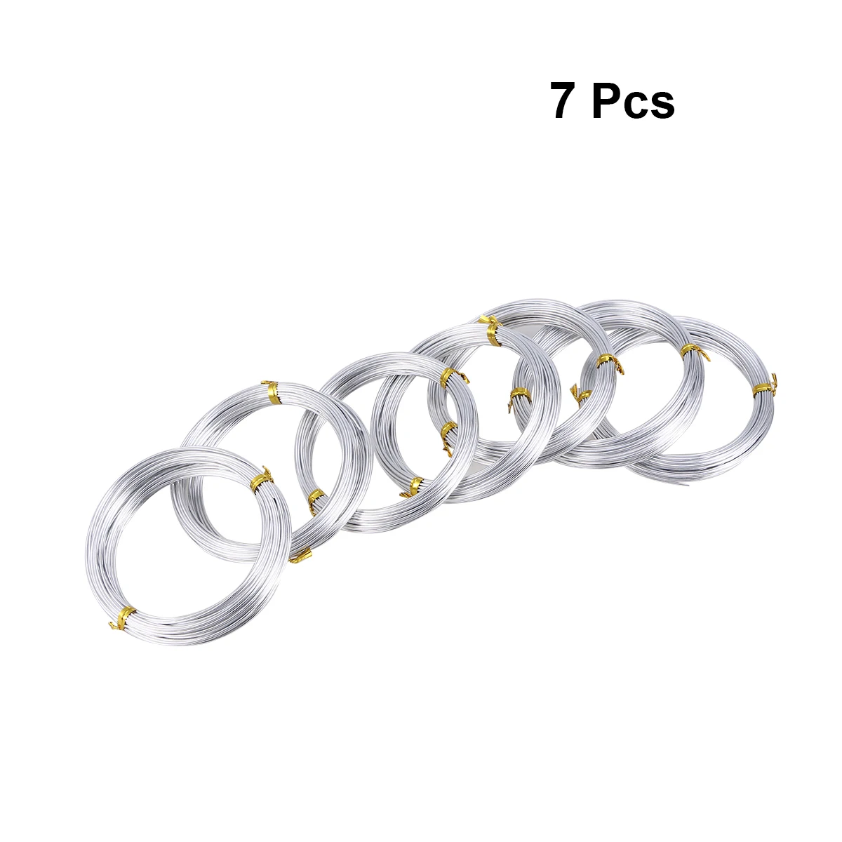 

7 Rolls Soft Wire Bonsai Tools Silver Craft DIY Aluminum Flexible Metal Jewelry