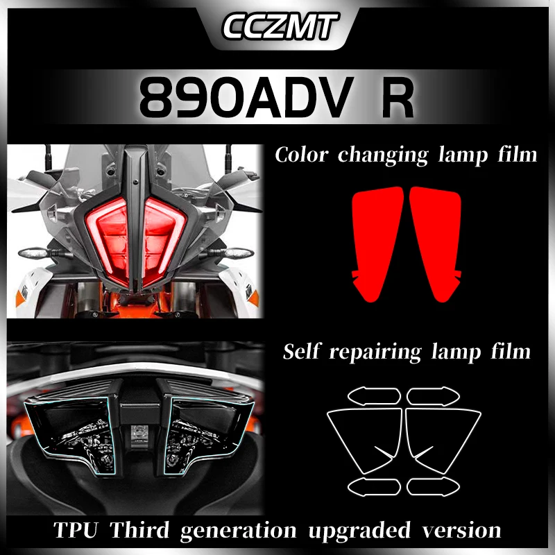 For KTM 890 ADV R 890 Adventure R 2023 Headlamp Tail Film Instrument Film Transparent Film Sticker Accessory Modification