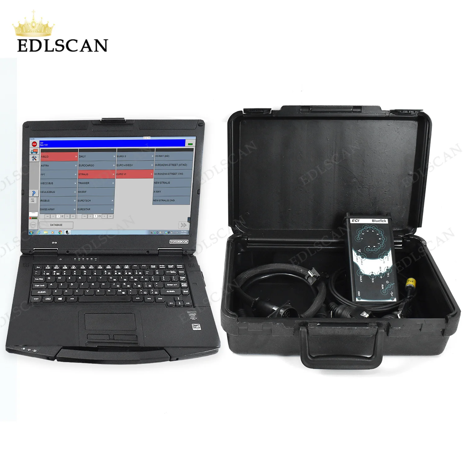 Toughbook CF54 Laptop toughtbook install Truck diagnostic tool for IVECO 13.1 version ELTRAC EASY ECI Communication Interface