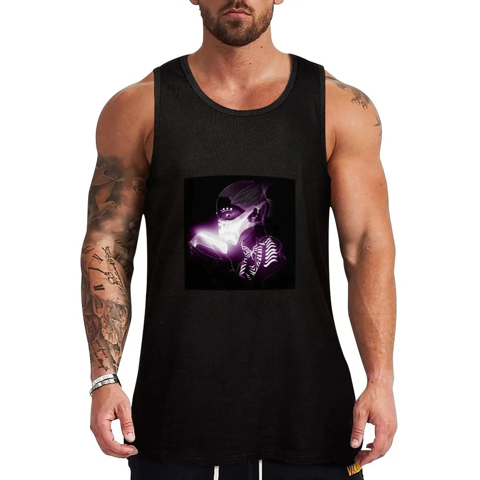 Grimes- 4?m Magenta -“Open” Inktober Prompt Tank Top Workout Tank Top Breathable Athletic Fitness Sleeveless