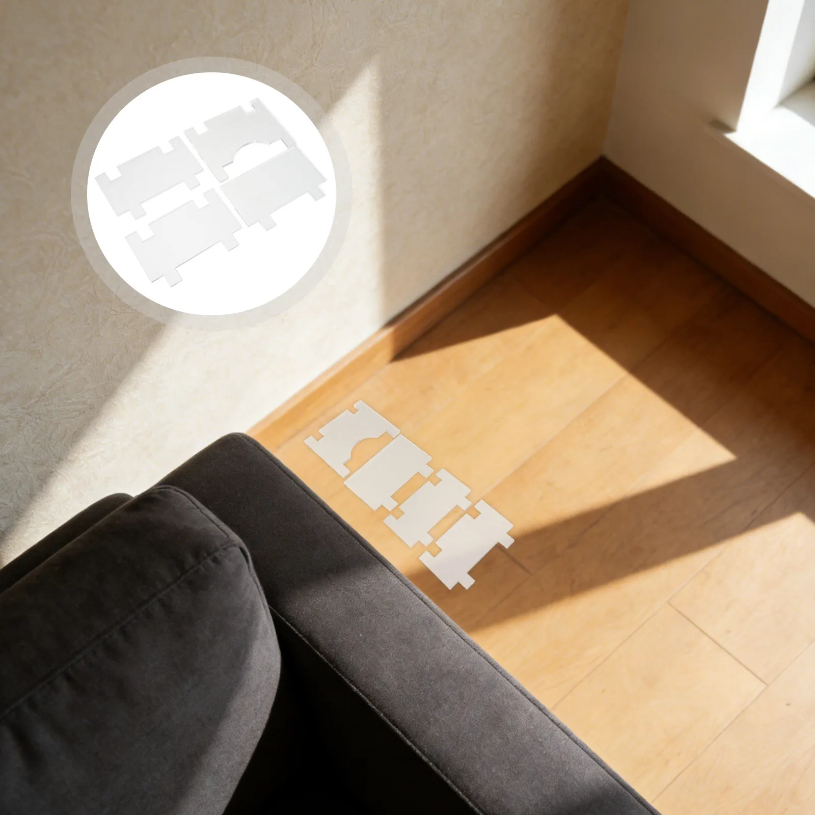 

4 шт. Прозрачные акриловые регулируемые ограничители для мебели: диванов, кроватей, шкафов, стульев. Для дома и спальни.