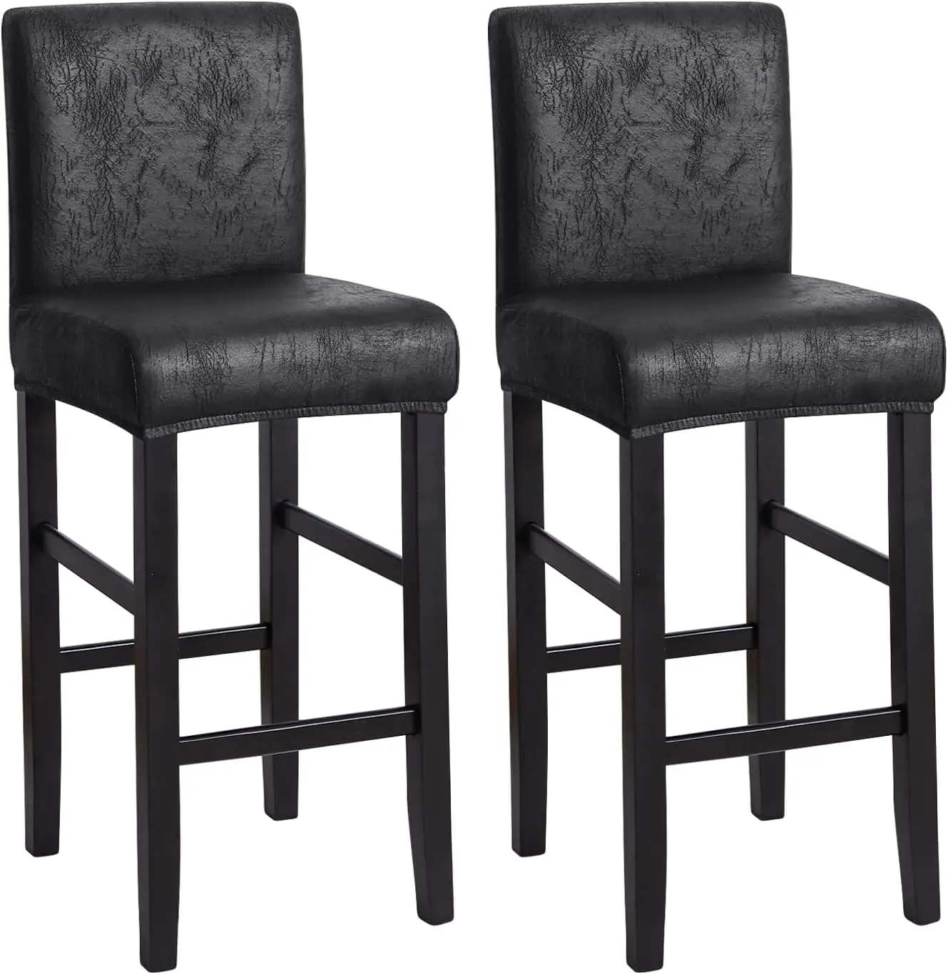 

Bar Stool Chair Cover With Backs Set Of 2 Hot Stamping Proc Dining Chair Slipcovers Cafe Barstool Slipcover Square Removable