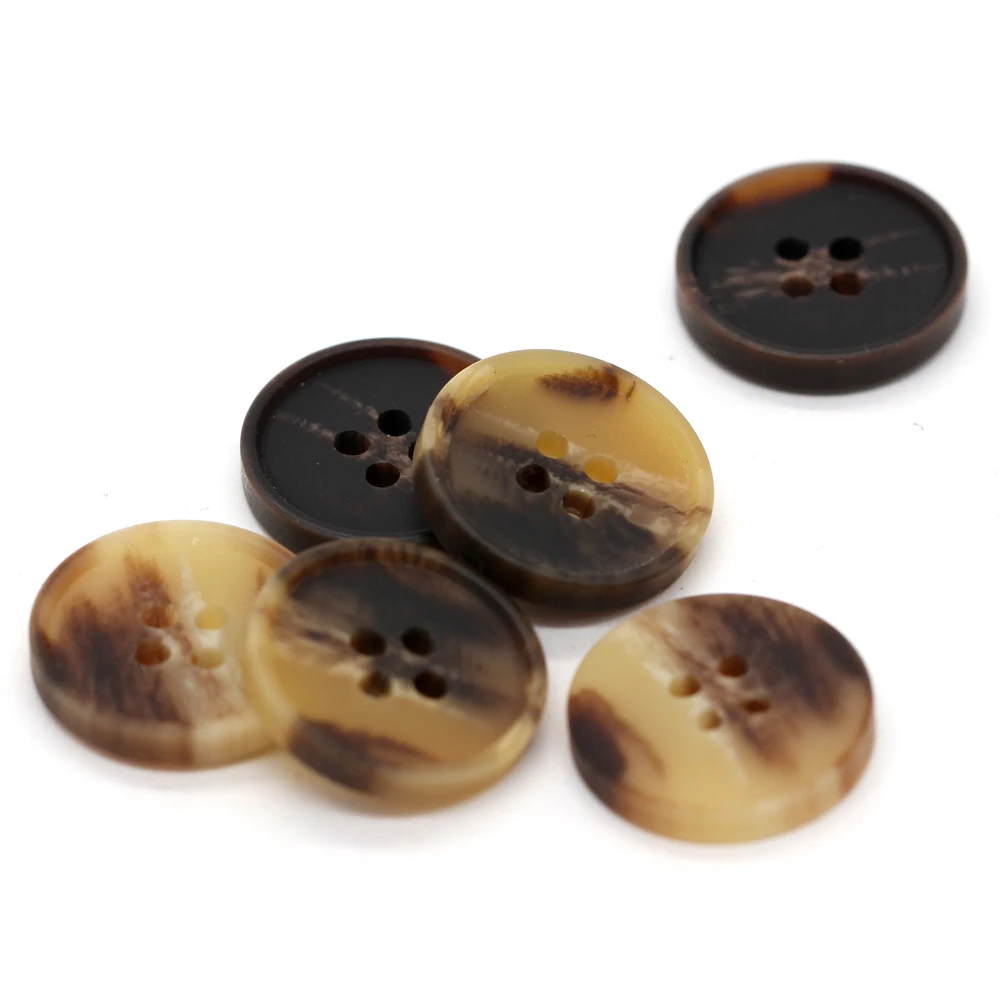 EQUBO 15/18/25/28mm Classical Women Coat Resin Horn Buttons for Clothing Fashion Suit Blazer Windbreaker Sewing Buttons for DIY