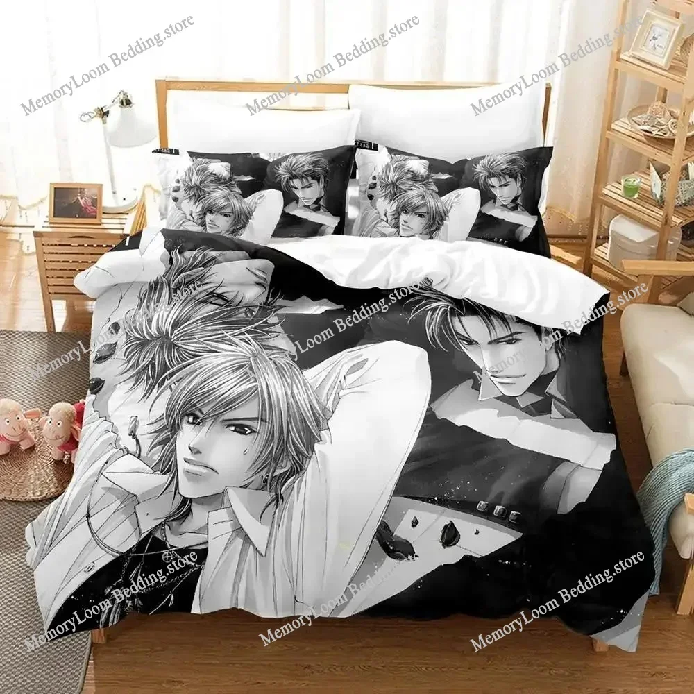 Brother X Brother Bedding Set Single Twin Full Queen King Size Bed Set Adult Kid Bedroom Duvetcover Sets 3D Anime Bed Sheet Set