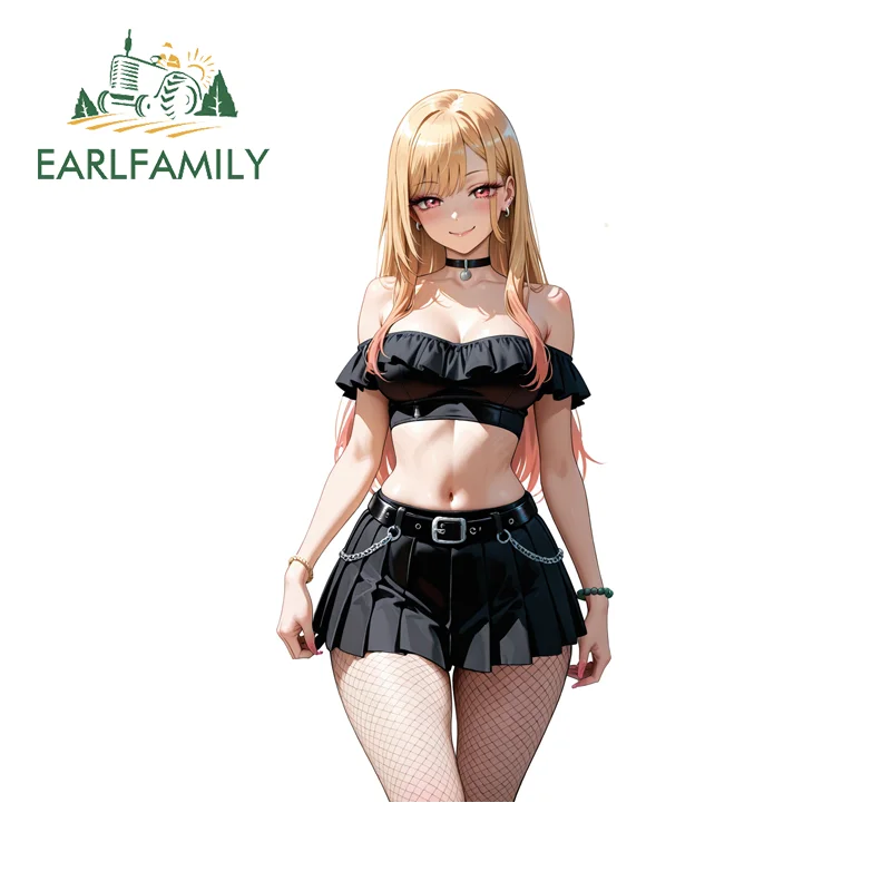 EARLFAMILY Marin Kitagawa Black Sex Car Stickers Vibrant Computer Cooler Decal Waterproof Sunscreen All Types Of Vehicles