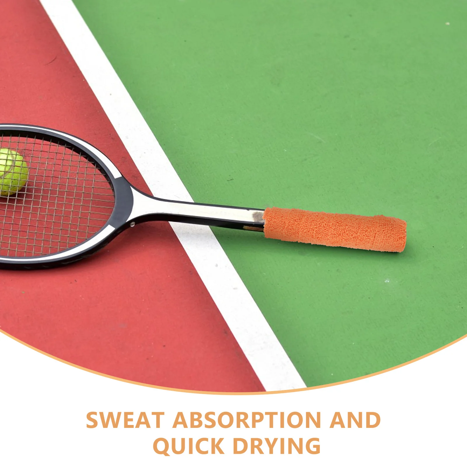 1 ロールテニスラケットグリップテープファイバータオル吸汗性ノンスリップオーバーグリップラップテニスバドミントンスポーツバドミントンテープ用