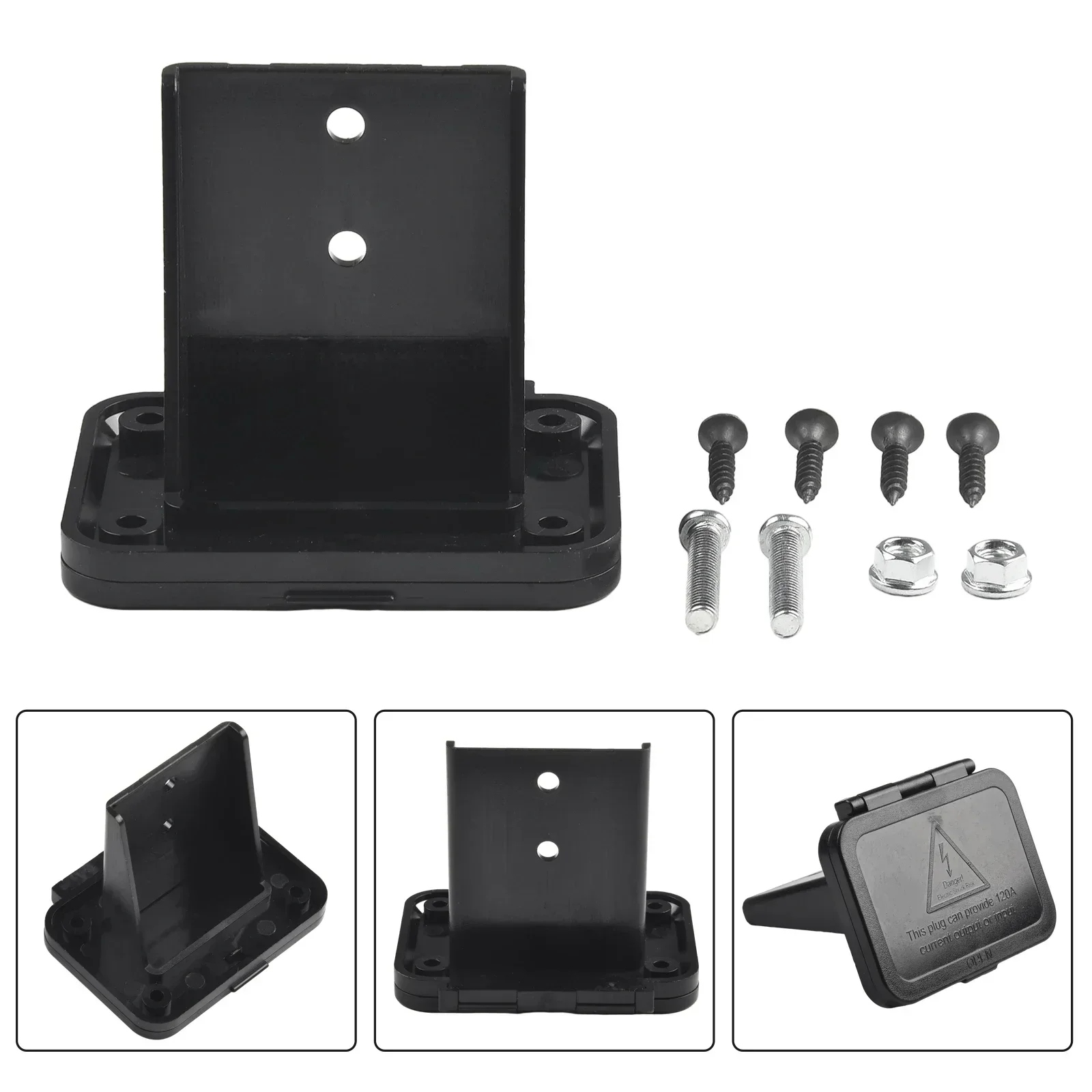 120A For Anderson Plug Flush Mount Bracket Panel Bracket With Cover For Caravan Ships Yachts RVs Passenger Cars Trucks