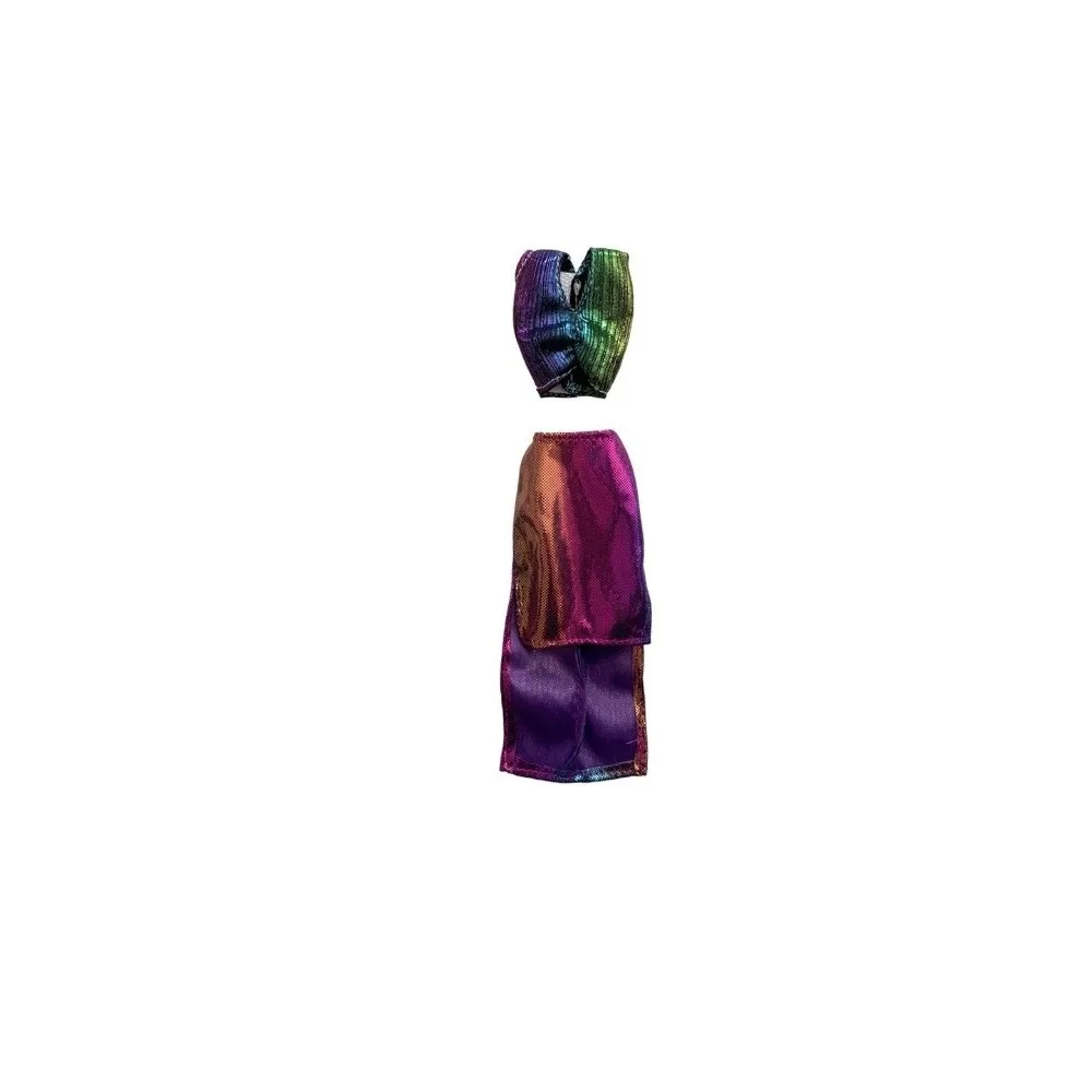 1 Set Doll Decoration Shiny Fashion Doll Clothes Set Colorful Cloth Doll Outfit Set Sleeveless Doll Dress Set Doll Styling