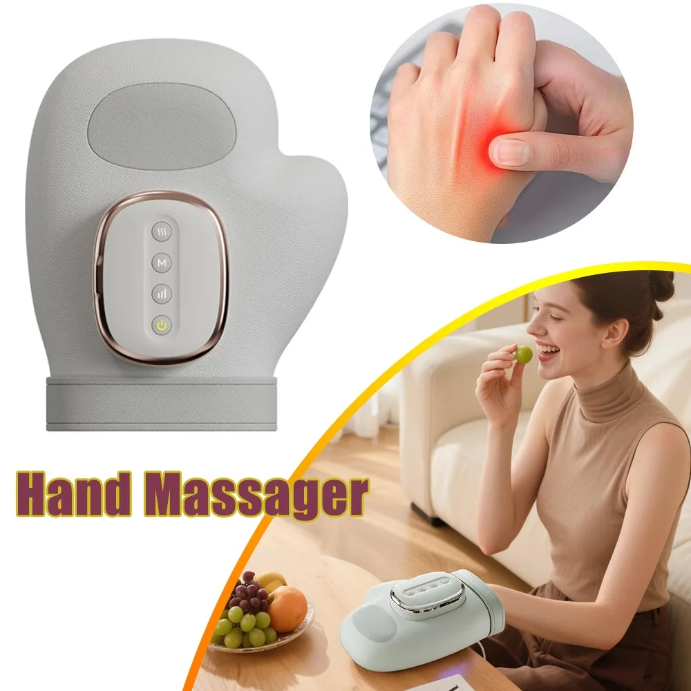 

Электрический массажер для рук с подогревом и давлением для массажа пальцев и ладоней, разминание рук, косметический массаж, оборудование для облегчения терапии