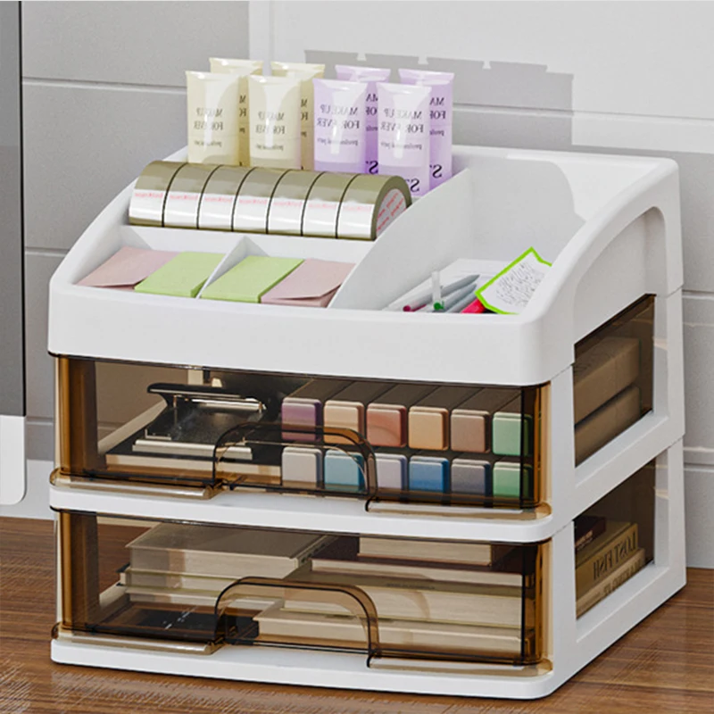 

Desktop Cosmetic Storage Box Organizer Drawer Office Storage Rack Stationery Desk Pen Holder Mini Drawer Organizer Cute Kawaii