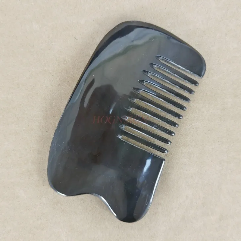 horn hair comb Brush Head Massage Comb Large Handle Hair Curls Oversized Teeth Buffalo Horn Thickening Wide Teeth Coarse